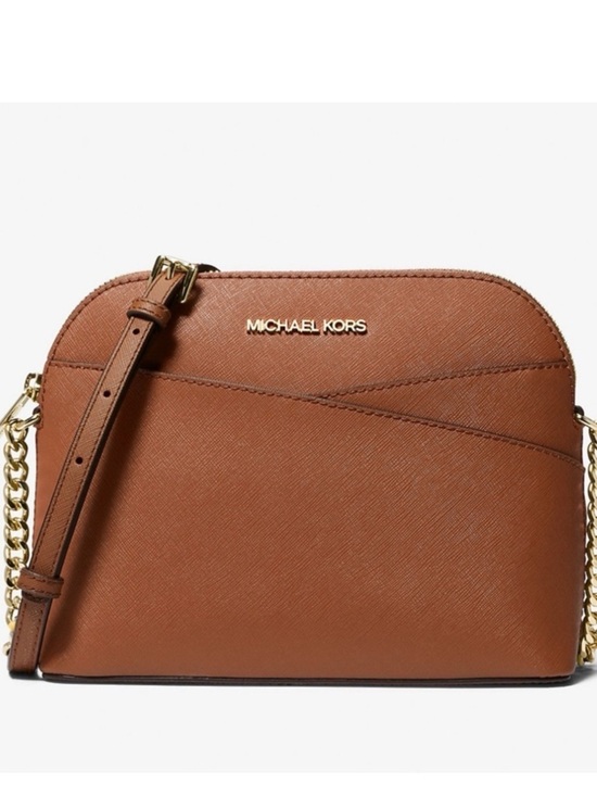 Michael Kors Handbags - Michael Kors Jet Set Travel Medium Dome Crossbody Bag Purse Luggage Brown NWT